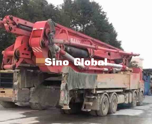 Sany 56m Używana ciężarówka z pompą do betonu z podwoziem Volvo 172 M³ / H Wydajność