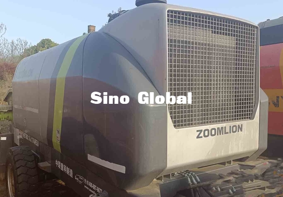 Czarna zielona używana pompa do przyczepy do betonu Zoomlion HBT80 174kw