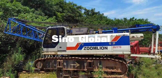 Marka Zoomlion Używany żuraw gąsienicowy 70 ton QUY70 Model 61 ton waga