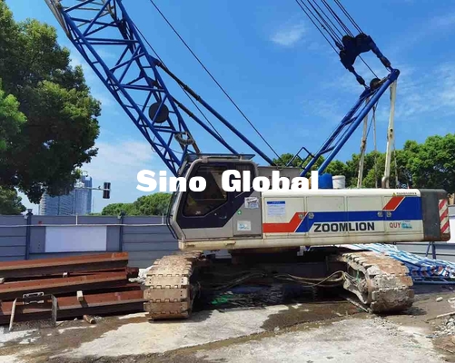 Marka Zoomlion Używany żuraw gąsienicowy 70 ton QUY70 Model 61 ton waga