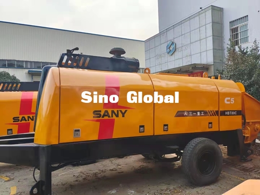 HBT6013 Sany Używana pompa do betonu montowana na przyczepie 90KW S Typ zaworu